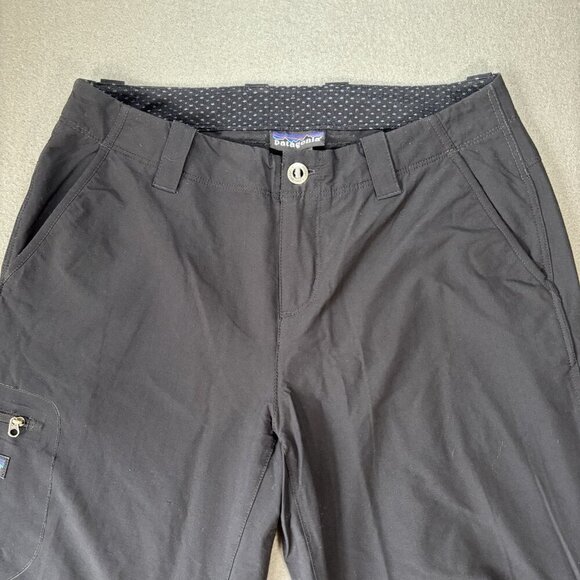 VTG Patagonia Womens Pants Size 6 Black Nylon Stretch Outdoors Hiking Activewear - Picture 2 of 16